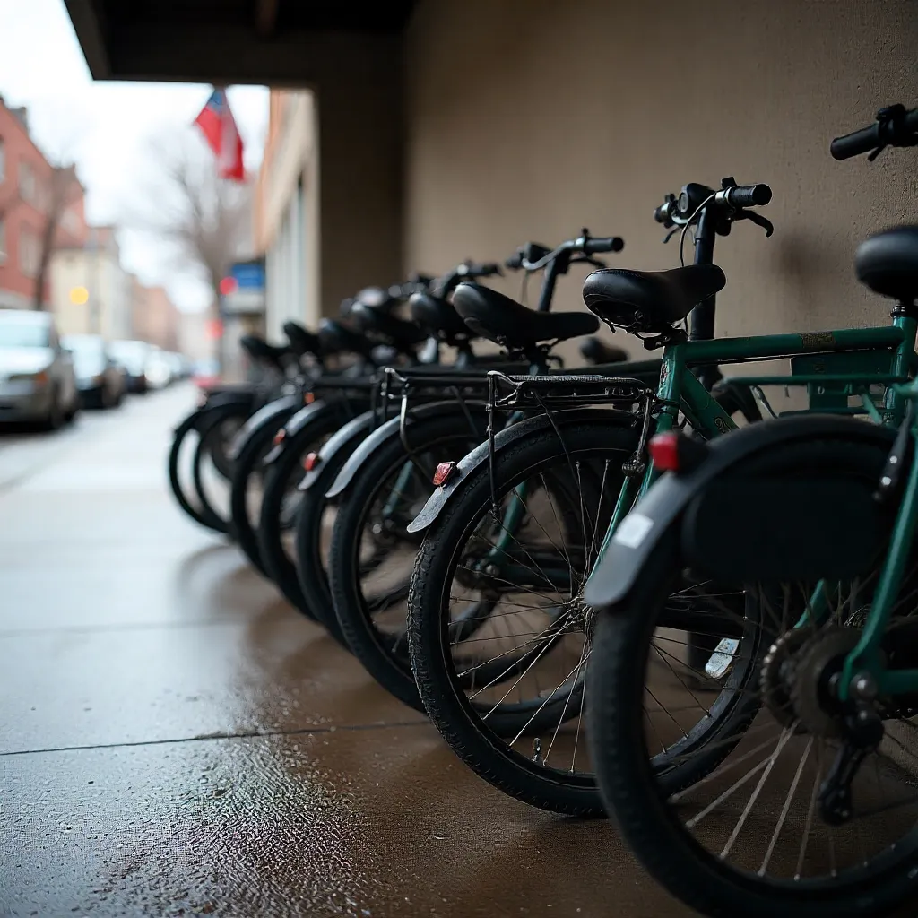 Monitoring and inspection process for stored bicycles